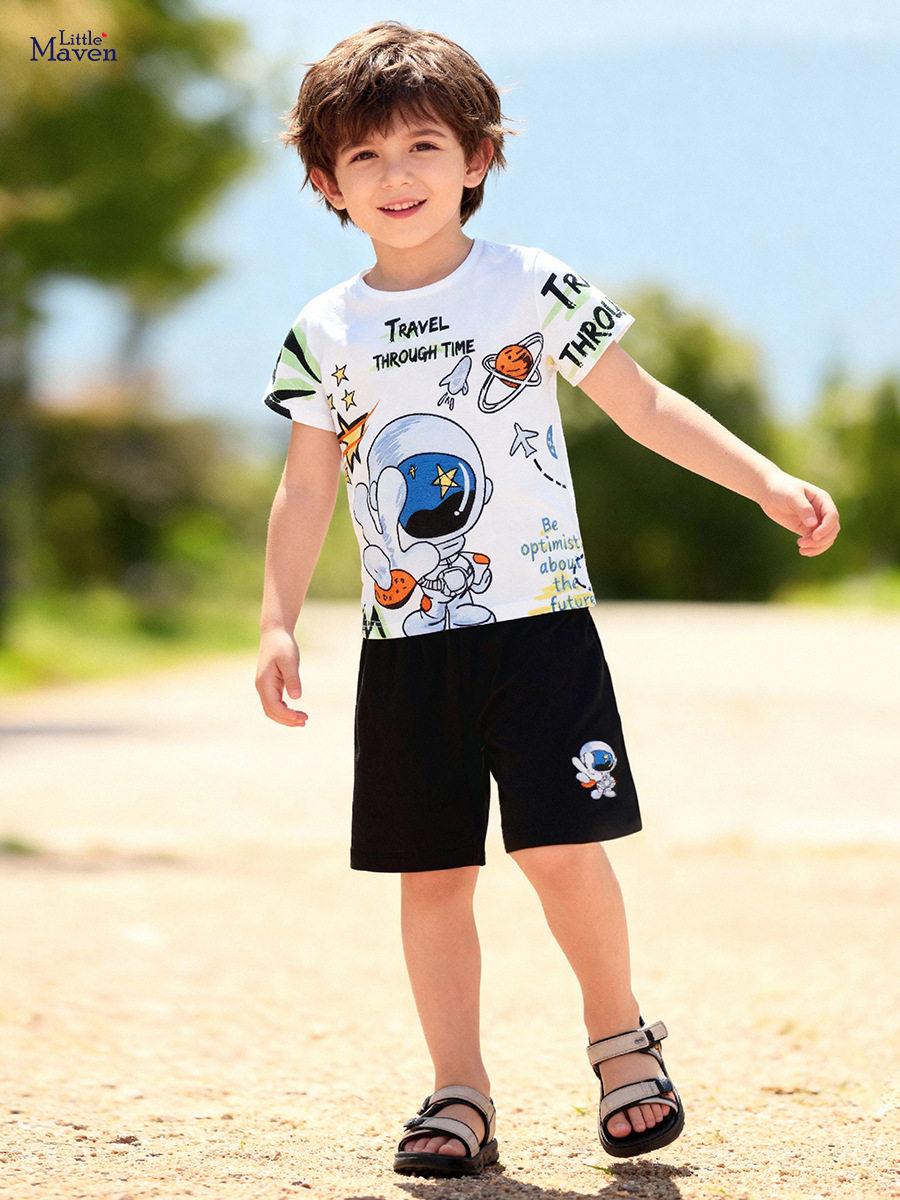 [Style] Boys' Set Wholesale, Summer Short-sleeve Fashion Kids' Outfit