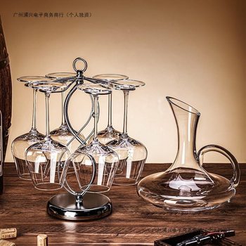 Crystal Red Wine Cup Light Luxury Goblet Decanter Set Home Burgundy Wine Glass High Value