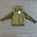Hooded knitted army green