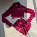 Half-zip shorts suit