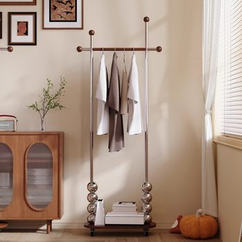 Second-Hand Coat Rack for Home Bedroom Floor-Standing Clothes Rack 2025 New Household Removable Clothes Storage Rack