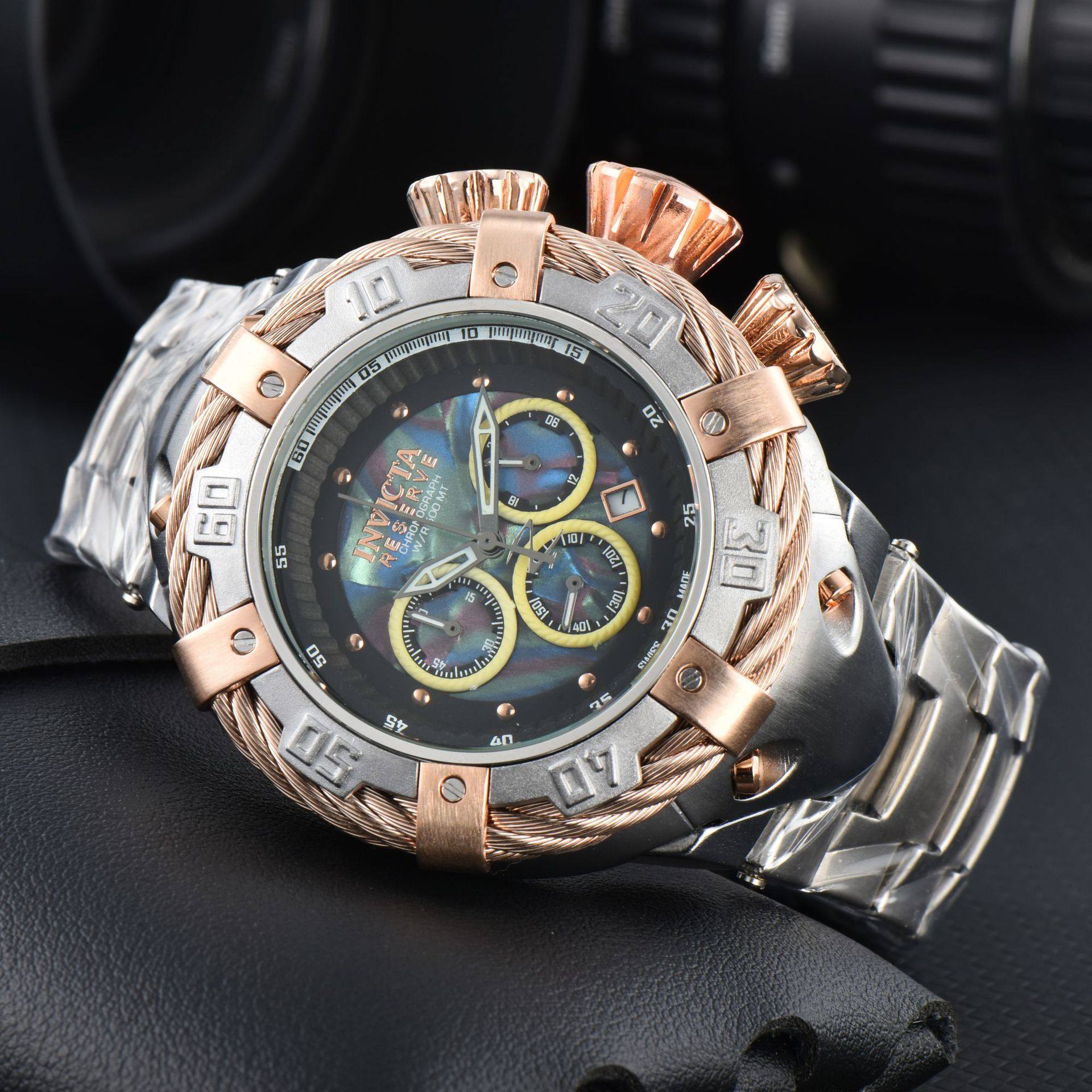 2023 Export New invicta Large Dial Steel Band High Quality Exquisite Quartz Men's Wrist Watch Factory Wholesale