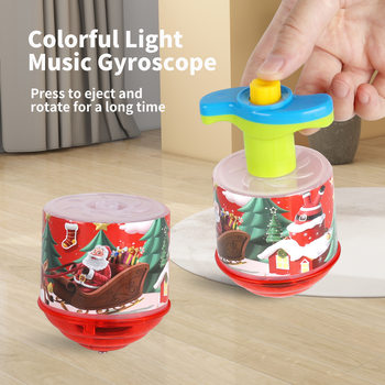 One Led Music Gyro-Fun Flashing Spring Gyro Toy for Children 3-6 Years