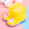 Taobao explosions pig cartoon children's rain shoes boys and girls baby waterproof velvet warm rain shoes cross border