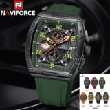 Мужские кварцевые часы NAVIFORCE watch с новым силиконовым ремешком, светящиеся водонепроницаемые спортивные часы NF8052