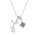 Silver i (letter + chain)