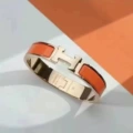 Rose gold orange h bracelet
