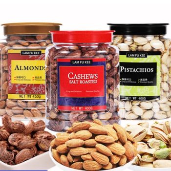 Lin Fu Ji 400g Daily Nuts Canned Salted Cashews Pistachios Almonds Ready-To-Eat New Year Snacks Wholesale