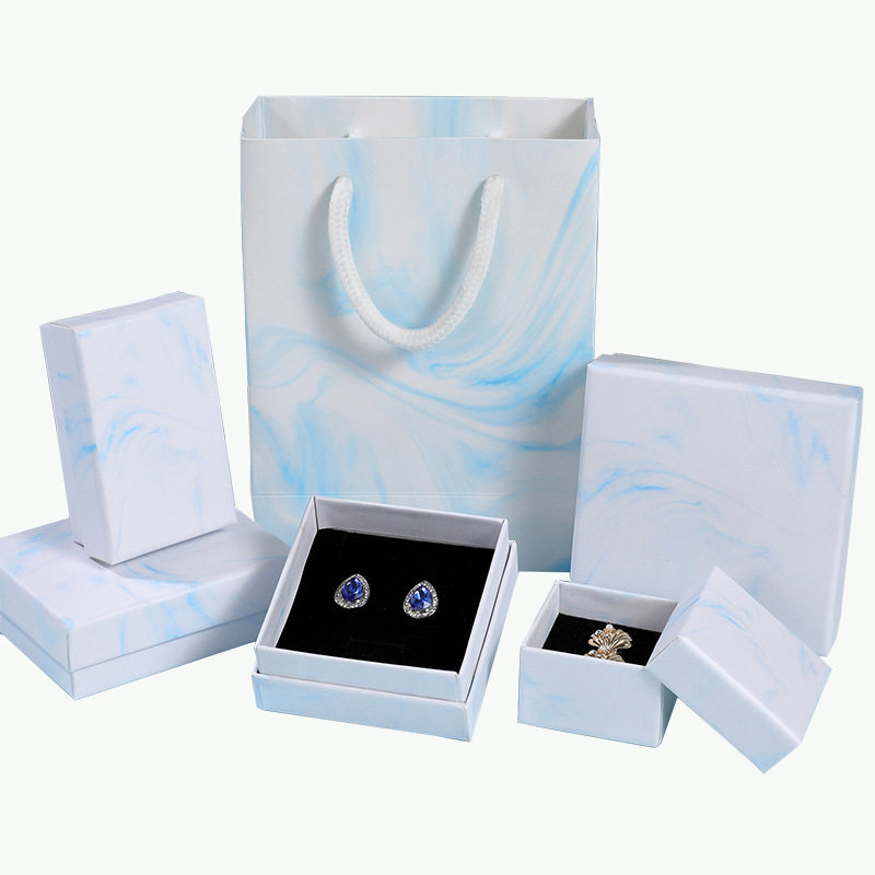 Manufacturer Wholesale Light Luxury High-End Jewelry Box Necklace Jewelry Heaven and Earth Cover Jewelry Box Jewelry Packaging Box Customization