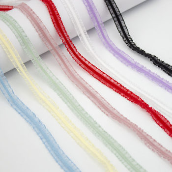 Spot 1.0cm bilateral agaric snow yarn lace stretch with doll clothes decorative accessories home textile edge material