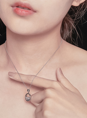 一汪清泉锆石小清新项链