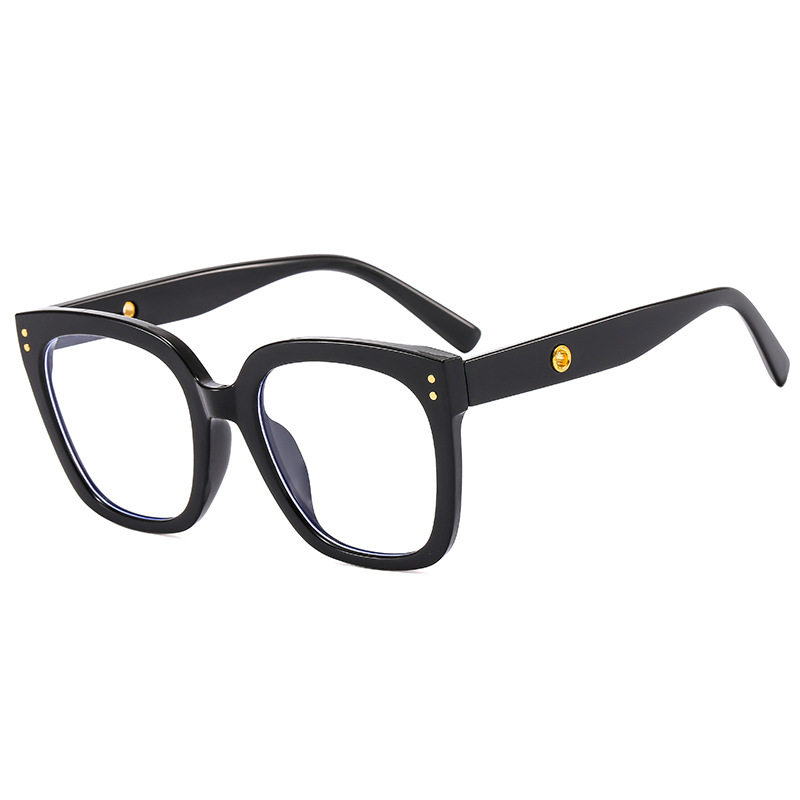 Kedun Square Hollow-Out Plain Glasses Anti-Blue Light 2023 New Eyeglass Frames European and American Style Metal Eyeglass Frames Ins
