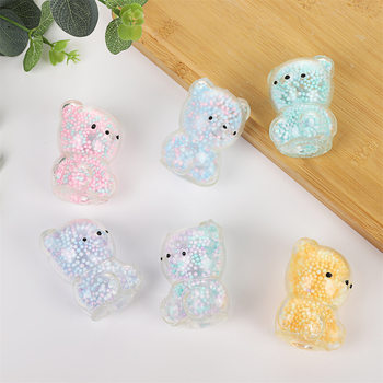 Cross-border new cute bear foam particle decompression toy pinch music creative candy bear toy in stock wholesale
