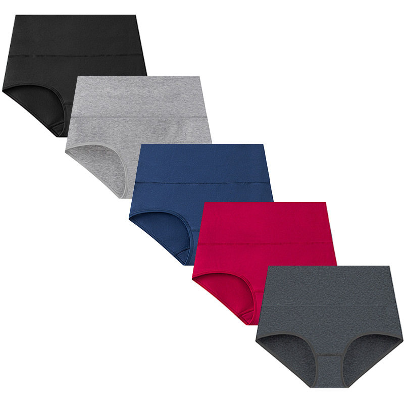 跨境欧码美码外贸女士内裤纯棉加大码高腰收腹内裤亚马逊爆款热卖