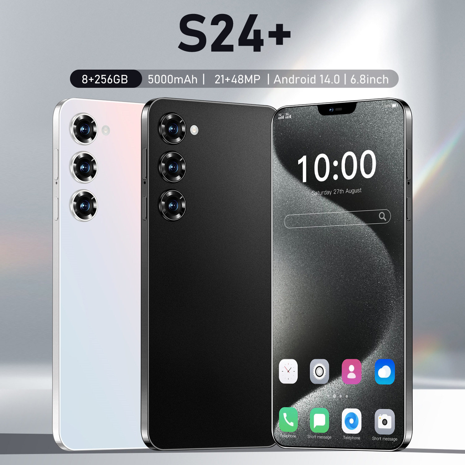สมาร์ทโฟน S24+ ใหม่ข้ามพรมแดน 8 + 256G Android 4Gสมาร์ทโฟนแห...