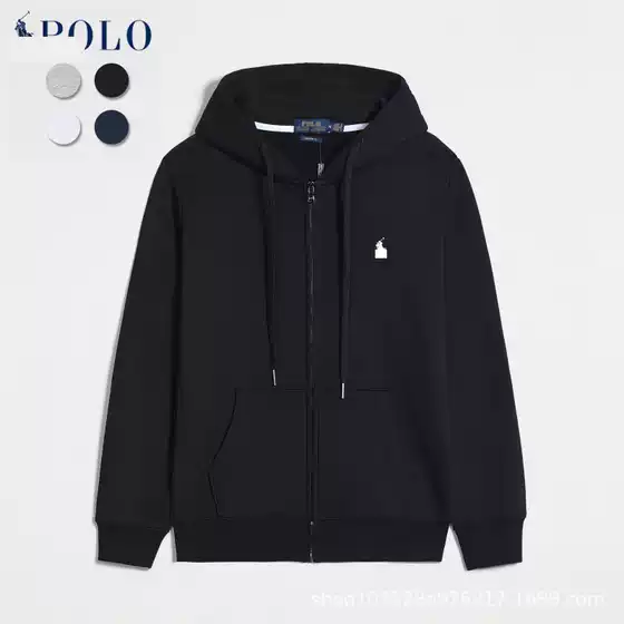 Cross-Border Best-Selling Ralph Lauren Embroidered Pony Logo Hooded Zip-Up Sweatshirt and Sweatpants Set for Men and Women with Long Sleeves