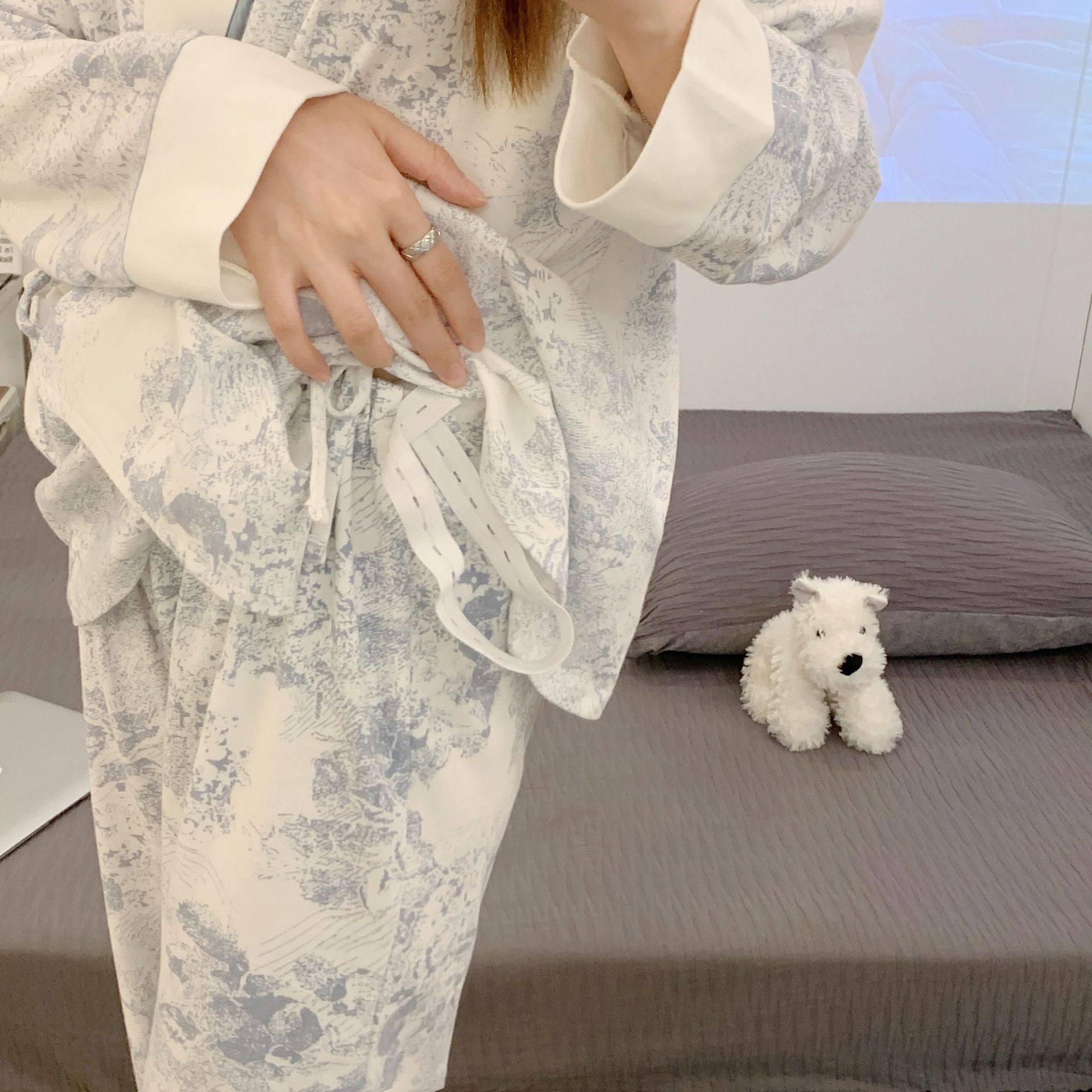 Pure Cotton Summer Thin Moon Clothing Spring and Autumn Postpartum Nursing Pajamas Winter Pregnant Women Home Clothing Pregnancy Suit