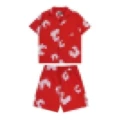 Shirt suit red [white wreath]]