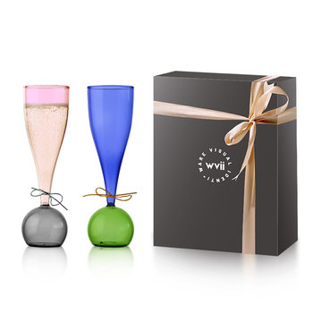 French High-Looking Wedding Champagne Glass Gift Box Set Wedding Gift Accessible Luxury High-End Sparkling Wine Glass