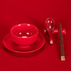 Dehua Ceramics Festive Red Ceramic Dinner Plate Bowl Noodle Bowl Soup Bowl Steak Plate Mouth Cup Stew Cup Hotel Tableware