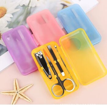 Mini box 4 pieces of home beauty manicure tools portable nail clippers suit promotional gifts printed logo