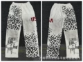 Gray leopard print/trousers