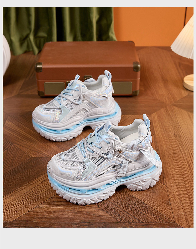 Giày sandal cao gót nữ hở mũi đế dày thoáng khí — Hoa lan trắng, Bột trắng chi tiết 18