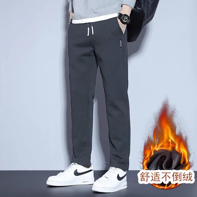 衫少服饰休闲加绒裤子男韩版大码时尚潮流外贸货源现货批发直筒裤