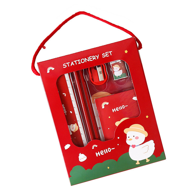 Children's Stationery Set Primary School Students Reward Small Gift Pencil Six-Piece Set School Supplies Stationery Wholesale