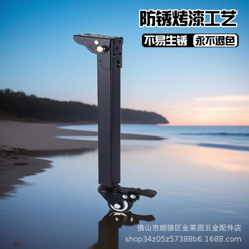 Metal Table Legs with Swivel Wheels, Foldable Legs, Camping Table Legs, Metal Leg Supports, Computer Desk, Folding Table Wholesale