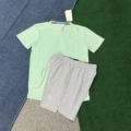 Crystal short sleeve green+d218 gray