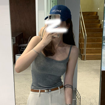 Hongyi 2025 Spring New Design Square Collar Camisole Women's Inner Pure Color Versatile Camisole