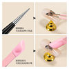 Nail Tweezers Double Head Metal Straight Head Clip Jewelry Silicone Press Rod Clip Diamond Decal Alloy Clip Tool