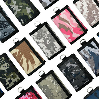 SOURCE manufacturer in stock wallet with accessories polyester camouflage cloth large quantity Congyou children coin purse wholesale European and American Cross