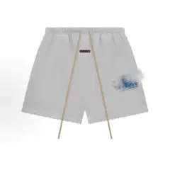 Essentials Collaboration Model Fw24 Sweatshorts with Logo Badge on the Leg and Drawstring, American Style
