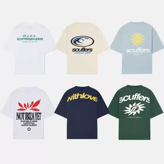 Cs 26Ss New Cross-Border Spring and Summer Unisex Heavyweight Pure Cotton Short-Sleeve T-Shirt Couple Loose Boxy Short Top