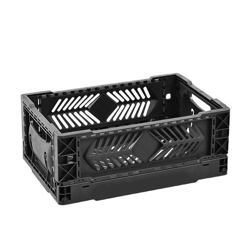 Desktop folding storage basket kitchen household refrigerator industrial style coffee corner sundries organizing basket stackable small size