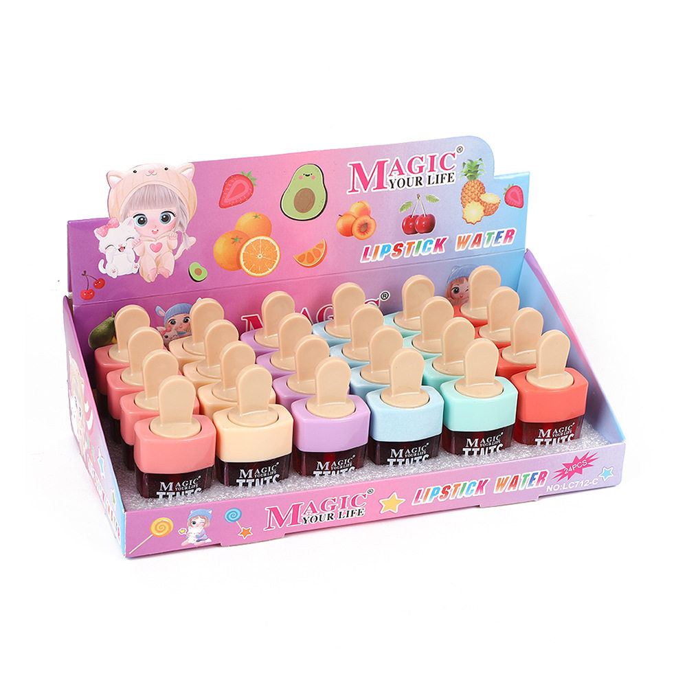 Foreign Trade Explosions Ice Cream Fruity Lip Glaze Moisturizing Anti-dry Cracking Not Falling Not Stick Cup Ice Cream Lip Color Student Explosions