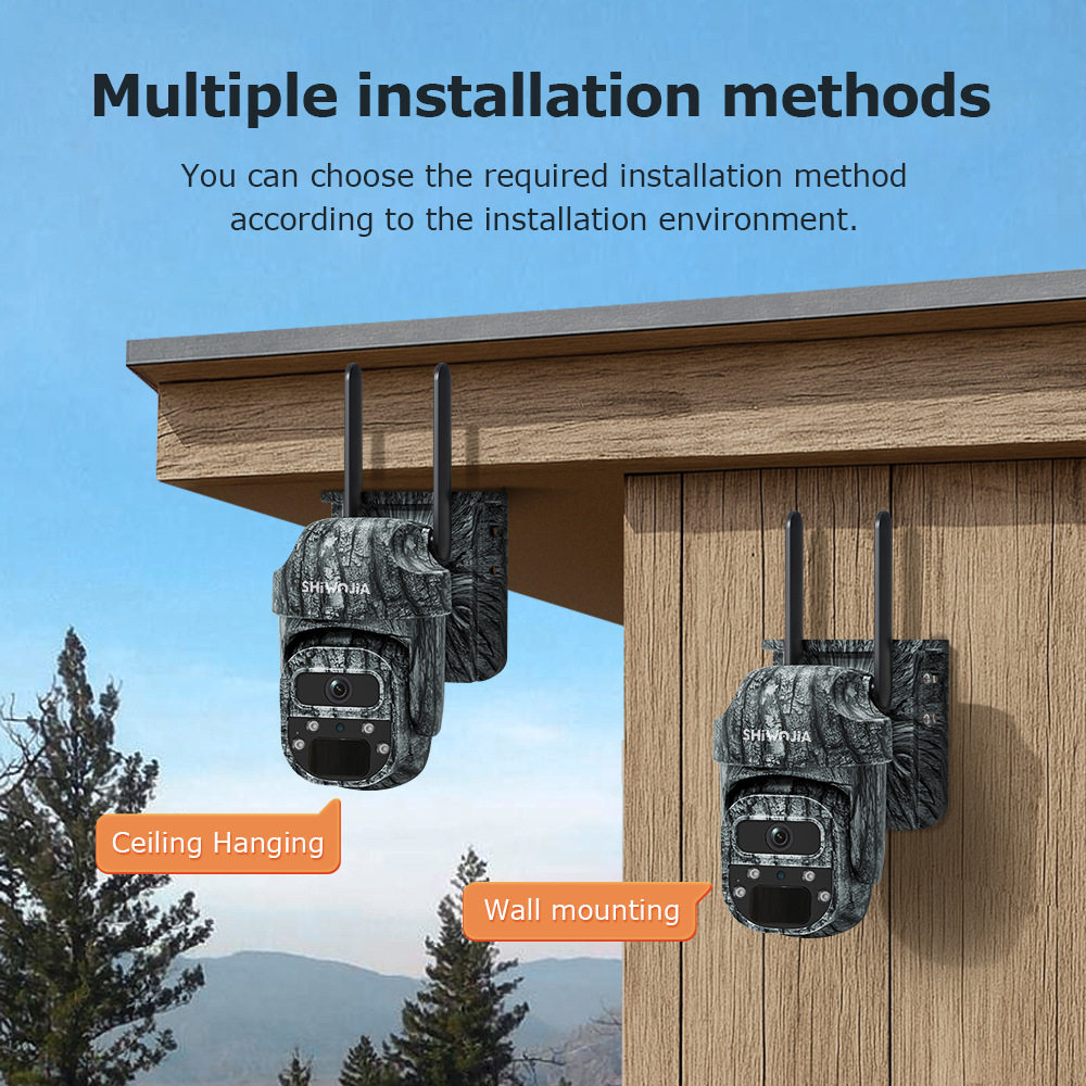 Cross-Border New Product 4g Solar Camera 3Mp High-Definition Outdoor Waterproof Wireless Wifi Camouflage Surveillance Camera