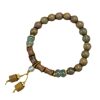 Green sandalwood 8mm bracelet with jade niche original design explosions single circle bracelet wooden text play bracelet wholesale