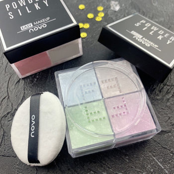 Novo Four-Grid Setting Powder Loose Powder Oil Control Non-Cakey Waterproof Concealer Recommended by Li Jiaqi for Women