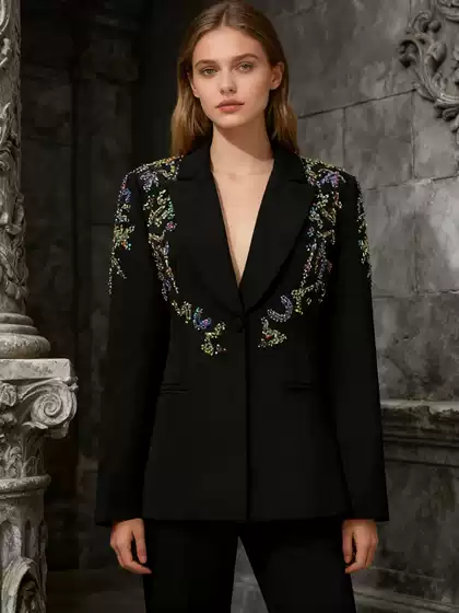 European and American Cross-Border Style Commuter Fashion Design Suit 2026 Spring New Fashion Suit Jacket for Women with a High-End Feel