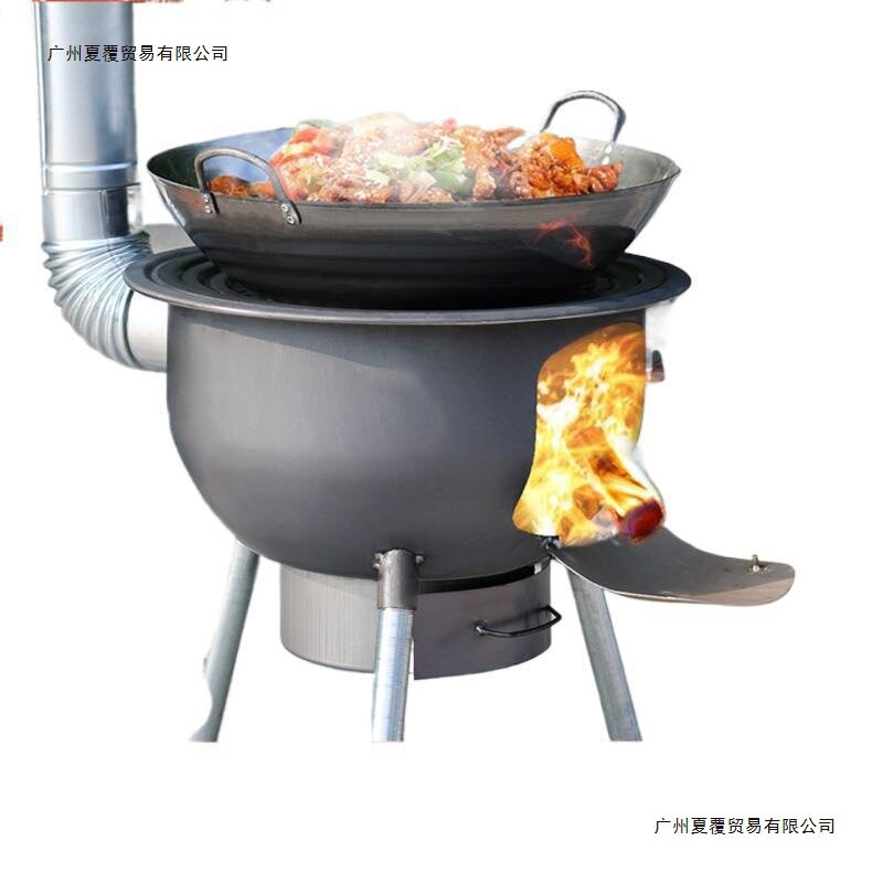 New Style Wood Stove for Home Use, Rural Mobile Wood Stove, Large Pot Stove, Outdoor Stove, Ground Pot Stove