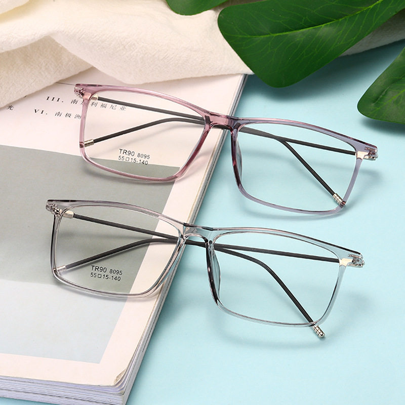 New TR box simple fashion glasses 50-600 degree finished frame for men and women with fashion