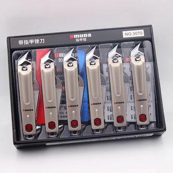 Omeda 3070 Nail Scissors Large Oblique Nail Scissors Manicure Nail Clippers Stainless Steel Nail Clippers with Rubbing Knife