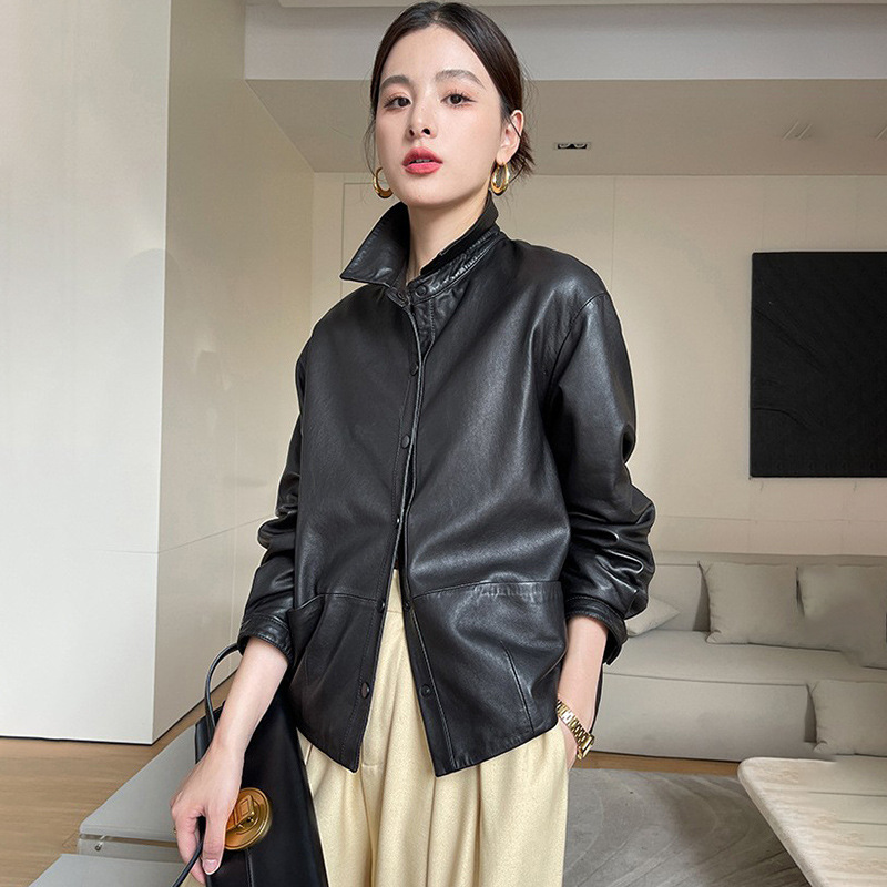 (Mới) Mã T3791 Giá 5740K: Áo Da Nữ Hatdne Hàng Mùa Xuân Thu Đông Thời Trang Nữ Chất Liệu Da Bò G06 Sản Phẩm Mới, (Miễn Phí Vận Chuyển Toàn Quốc).