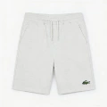 Crocodile-embossed shorts - white/gray