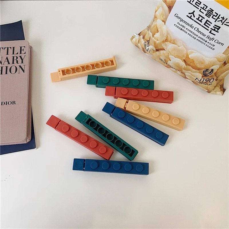 Creative Storage Supplies Large Building Blocks Food Snacks Sealing Clip Puzzle Plastic Bag Clip Sealing Clip Building Blocks Clip