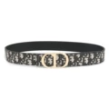 2 gold buckle black belt