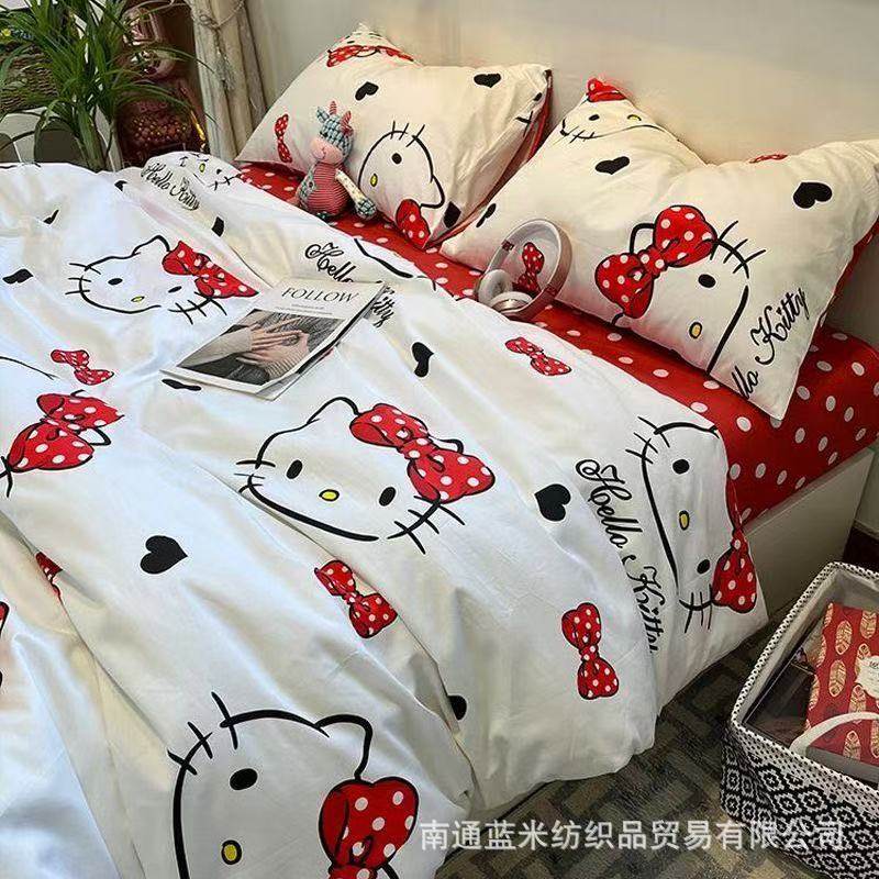 A Must-Have for Student Parties! Nantong Home Textiles Home Four-Piece Set Washed and Brushed Dormitory Three-Piece Set Cross-Border Foreign Trade